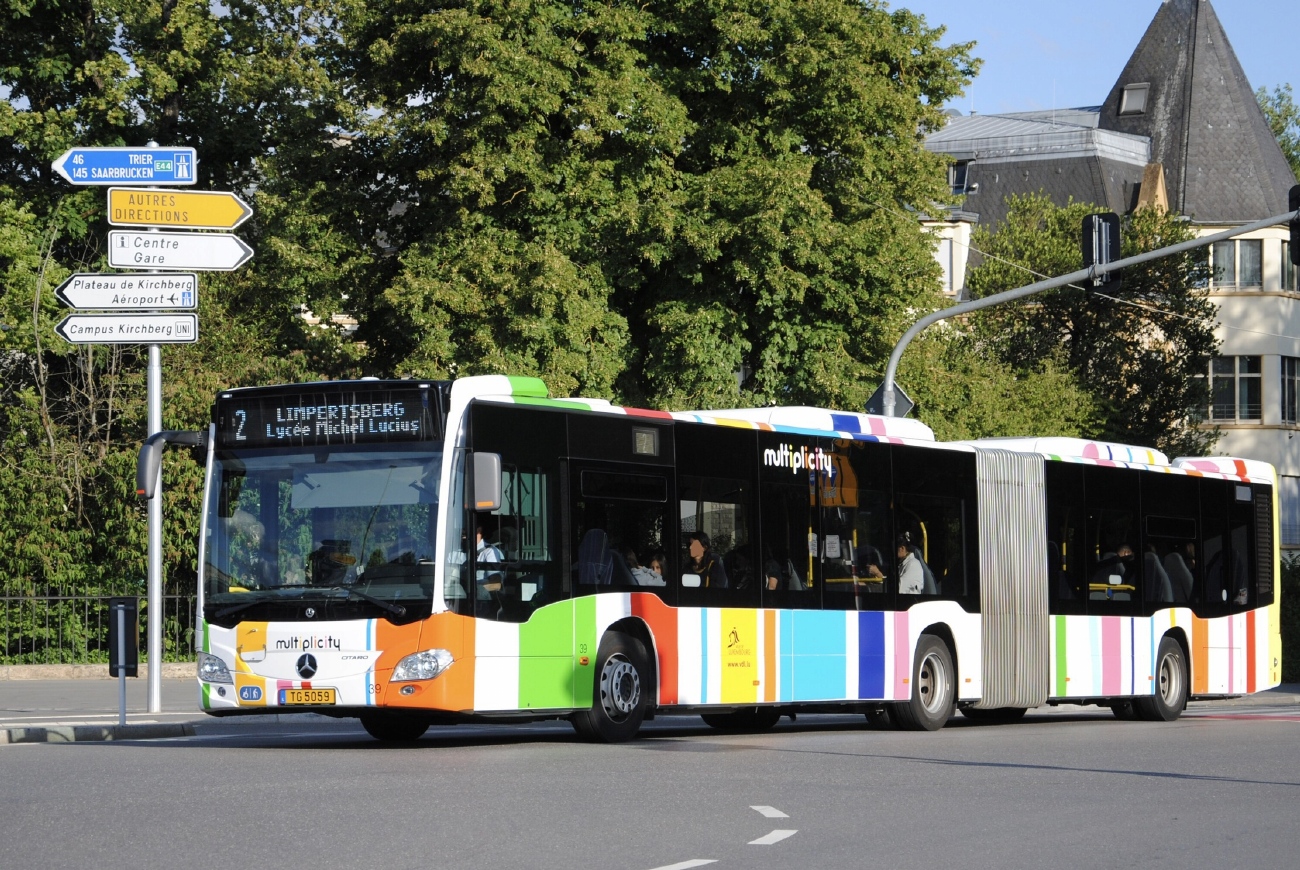 Люксембург, Mercedes-Benz Citaro C2 G hybrid № 39