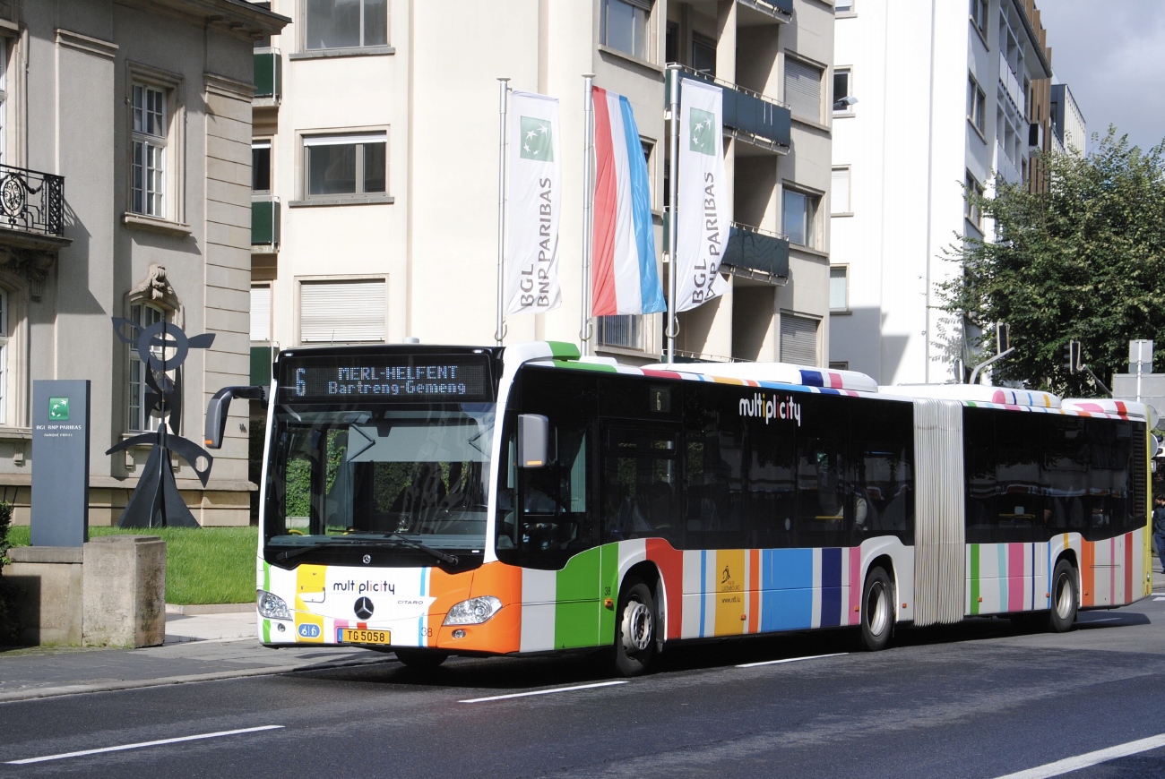 Люксембург, Mercedes-Benz Citaro C2 G hybrid № 38