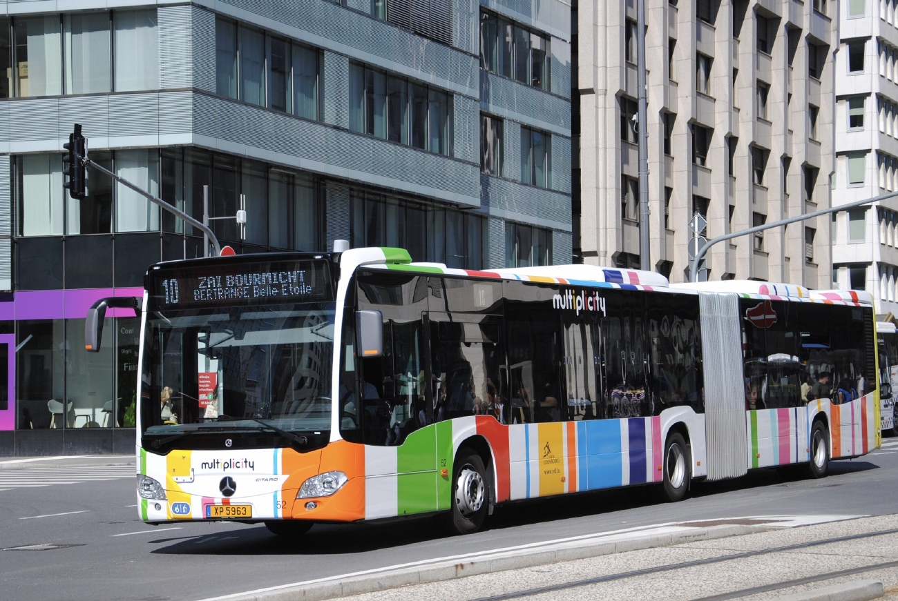 Luksemburg, Mercedes-Benz Citaro C2 G hybrid Nr 52