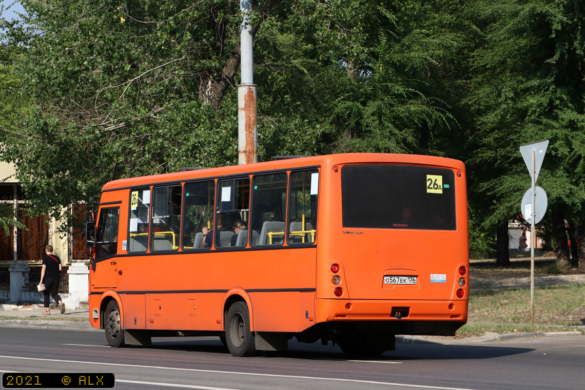 Voronezh region, PAZ-320414-05 "Vektor" č. О 567 ЕК 136