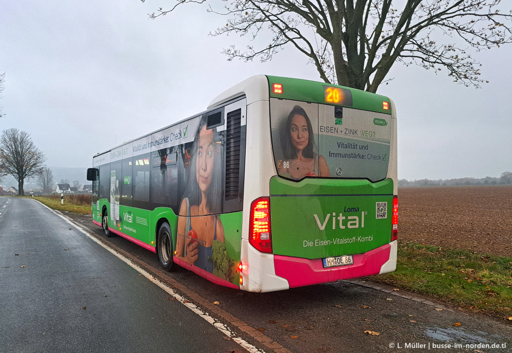 Alsó-Szászország, Mercedes-Benz Citaro C2 hybrid sz.: 86