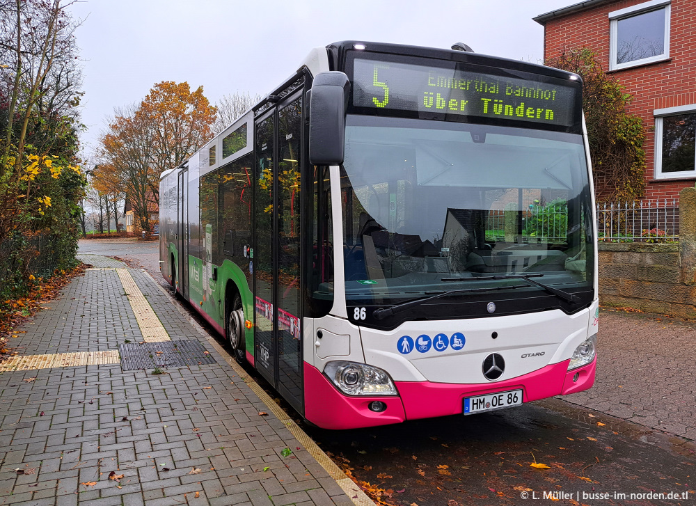 Нижняя Саксония, Mercedes-Benz Citaro C2 hybrid № 86