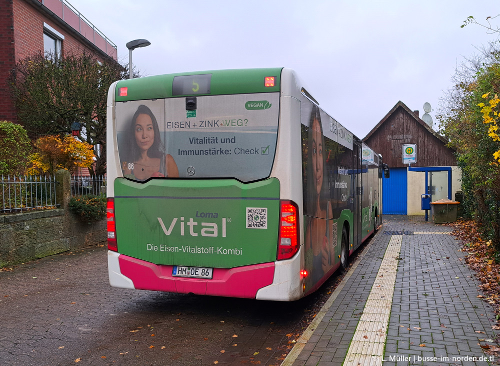 Lower Saxony, Mercedes-Benz Citaro C2 hybrid Nr 86