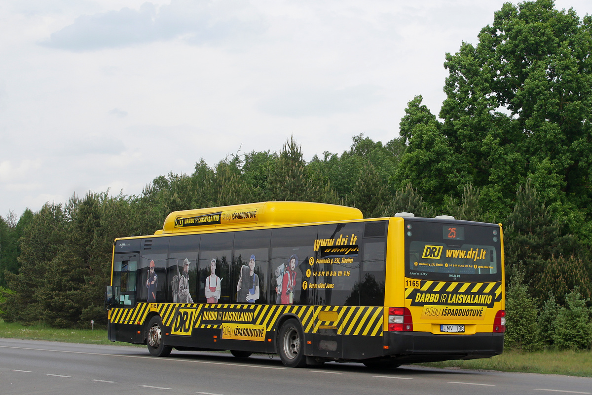 Литва, MAN A21 Lion's City NL243 CNG № 1165