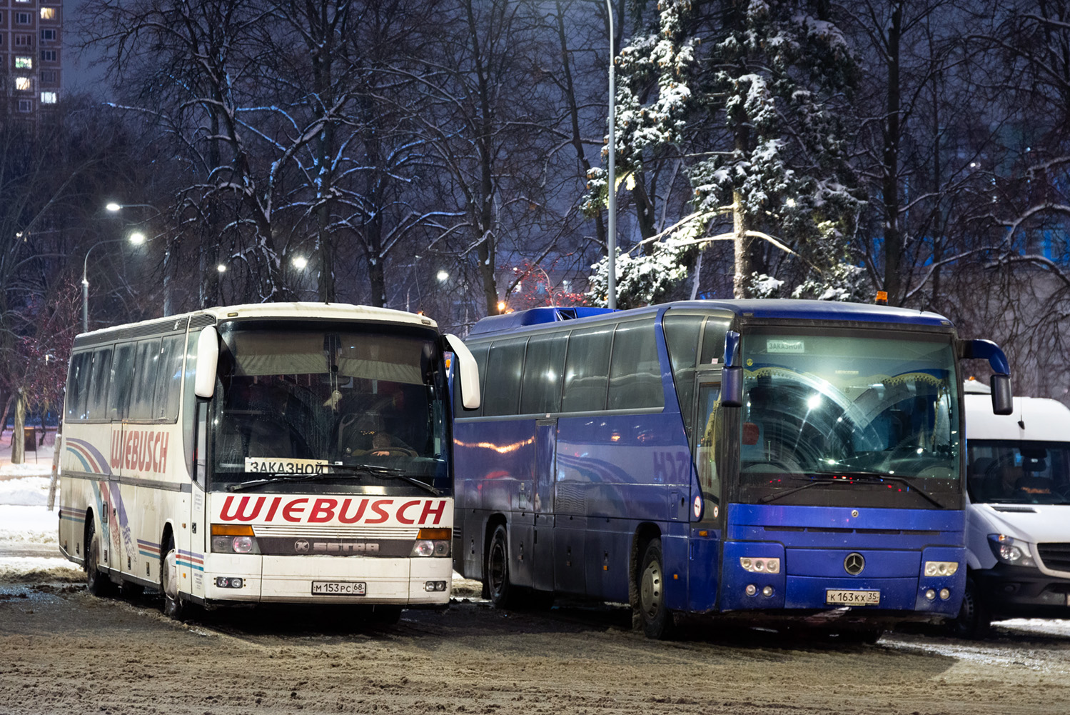 Тамбовская область, Setra S315HD № М 153 РС 68; Вологодская область, Mercedes-Benz O350-15RHD Tourismo № К 163 КХ 35