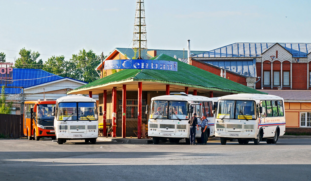 Nyizsnyij Novgorod-i terület, PAZ-32054 sz.: Т 302 РС 152; Nyizsnyij Novgorod-i terület, PAZ-32054 sz.: С 964 ХР 152; Nyizsnyij Novgorod-i terület — Bus stations, End Stations