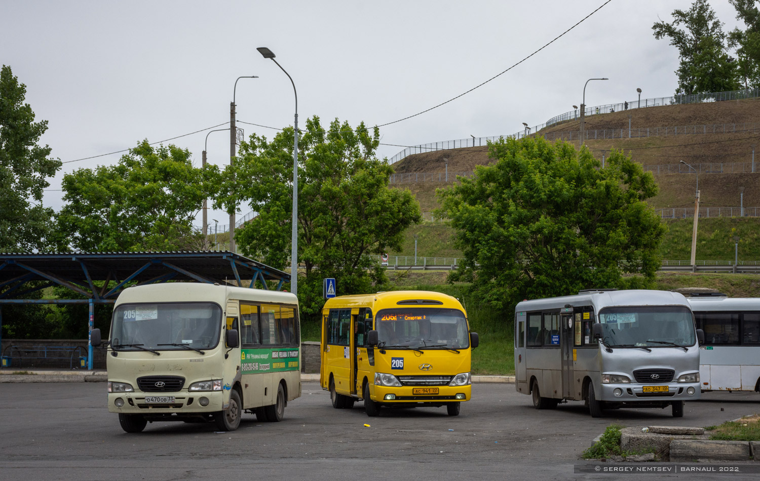 Алтайский край, Hyundai County SWB (РЗГА) № О 470 ОВ 33; Алтайский край, Hyundai County Kuzbass № АС 941 22; Алтайский край, Hyundai County LWB C11 (ТагАЗ) № АО 347 22