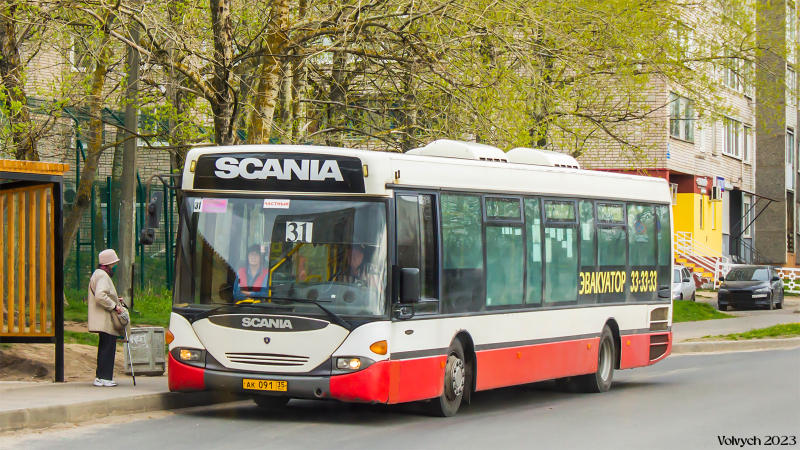 Вологодская область, Scania OmniLink I (Скания-Питер) № АК 091 35