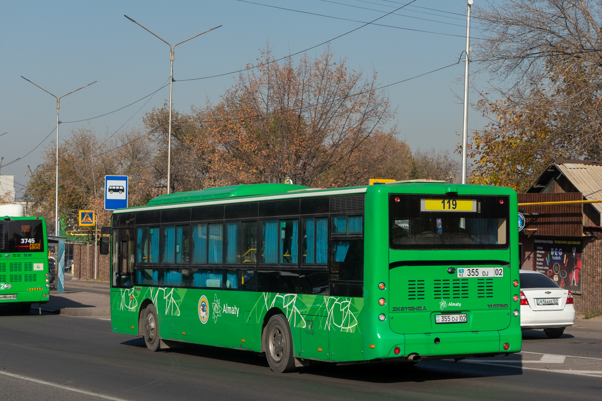 Алматы, Yutong ZK6118HGA (QazTehna) № 355 DJ 02 Алматы, Yutong ZK6118HGA (QazTehna) № 355 DJ 02