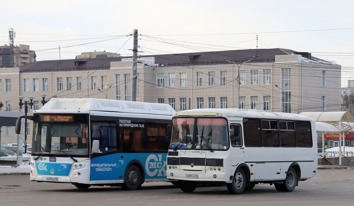 Омская область, ПАЗ-32053 № У 291 ТЕ 55