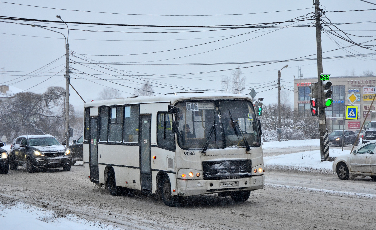 Санкт-Петербург, ПАЗ-320402-05 № 9086