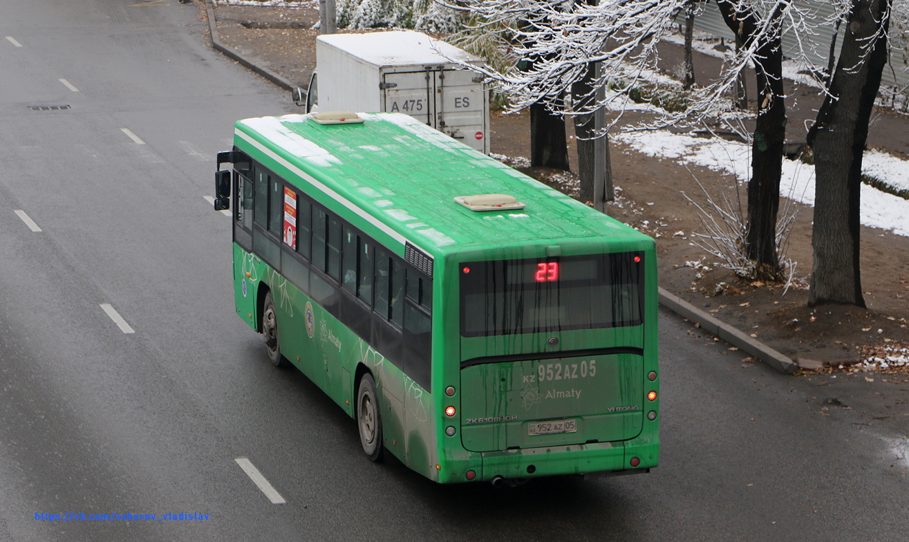 Алматинская область, Yutong ZK6108HGH № 952 AZ 05