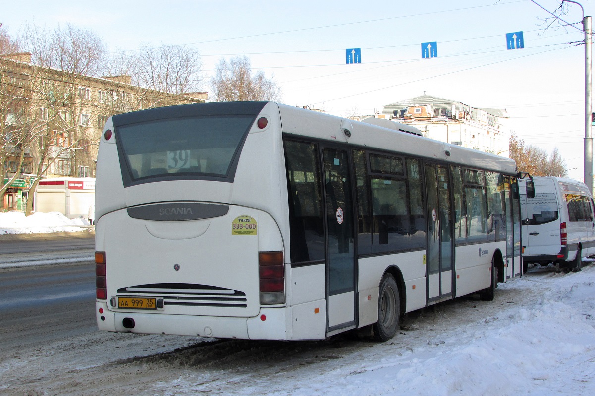 Wologda Region, Scania OmniLink I (Scania-St.Petersburg) Nr. АА 999 35; Wologda Region, Luidor-22360C (MB Sprinter) Nr. Е 170 НВ 35