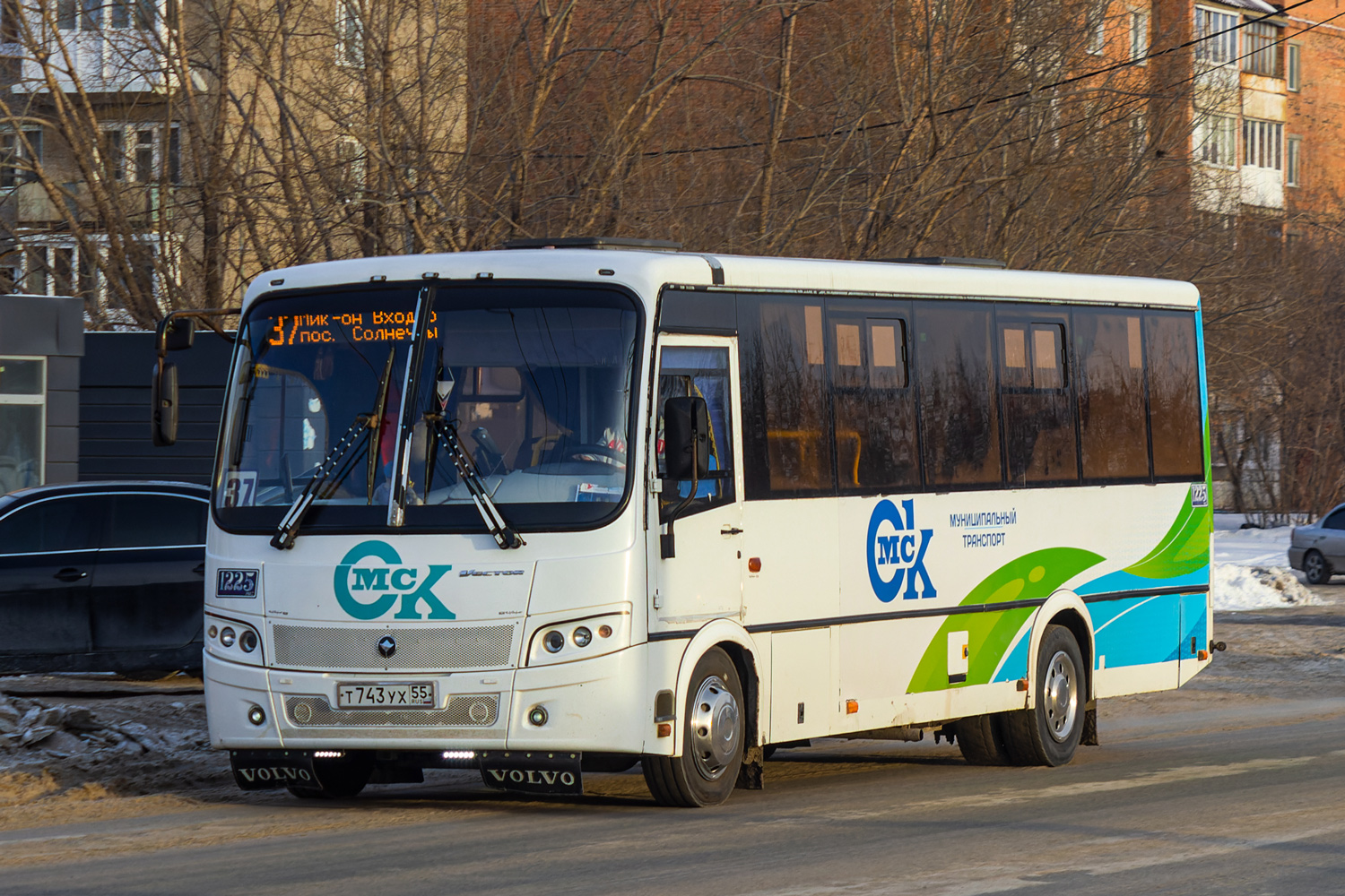 Omsk region, PAZ-320414-04 "Vektor" (1-2) Nr. 1225