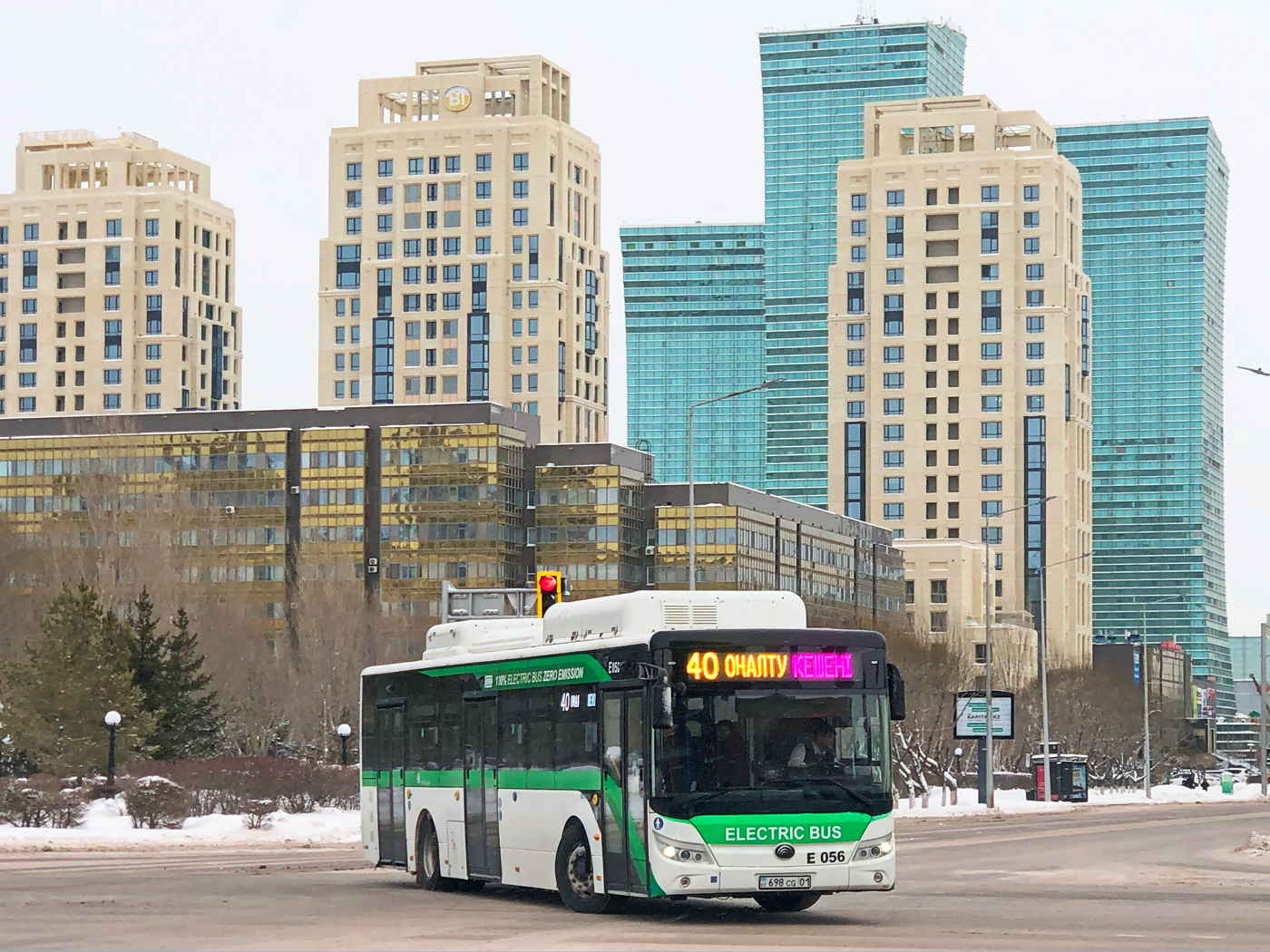 Astana, Yutong E12 (ZK6128BEVG) (СарыаркаАвтоПром) № E056