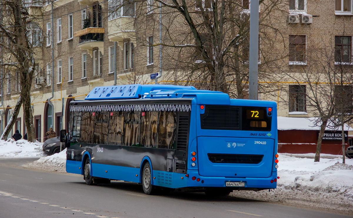 Москва, ЛиАЗ-5292.67 (CNG) № 190410