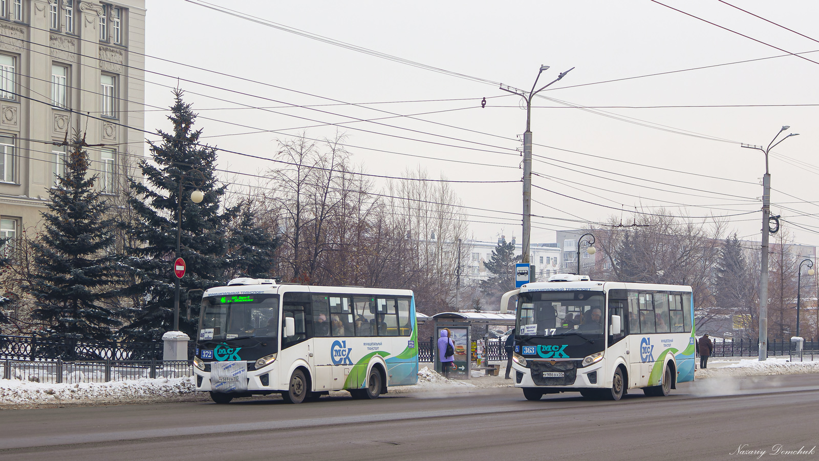 Omsk region, PAZ-320435-04 "Vector Next" № 372; Omsk region, PAZ-320435-04 "Vector Next" № 363