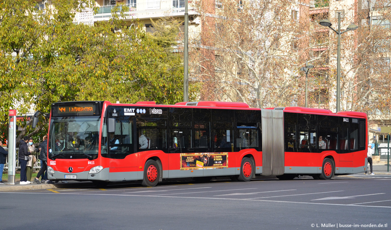 Испания, Mercedes-Benz Citaro C2 G hybrid № 8411