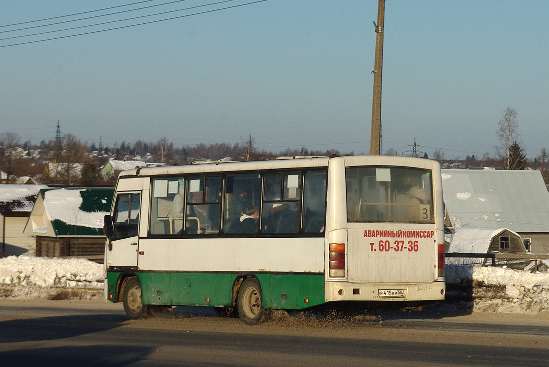 Вологодская область, ПАЗ-320402-03 № Р 415 КМ 58