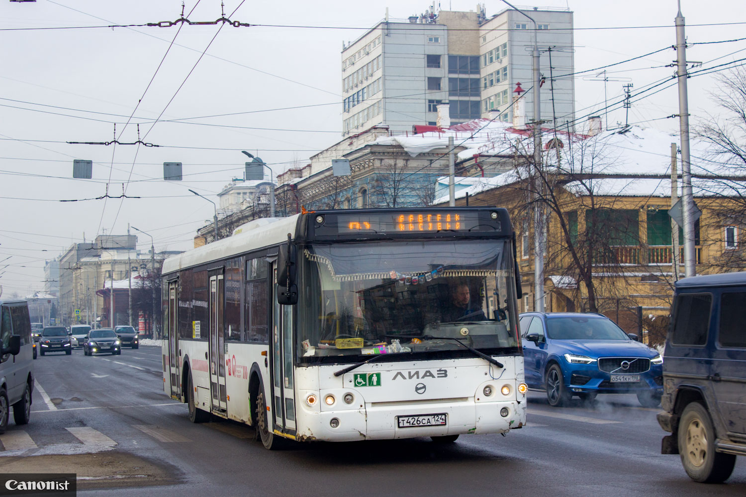 Region Krasnojarsk, LiAZ-5292.22 (2-2-2) Nr. Т 426 СА 124