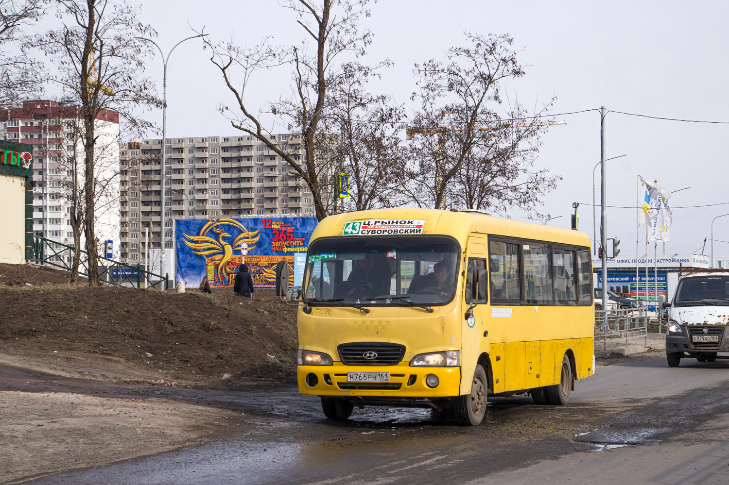 Ростовская область, Hyundai County LWB C11 (ТагАЗ) № Н 766 РН 161