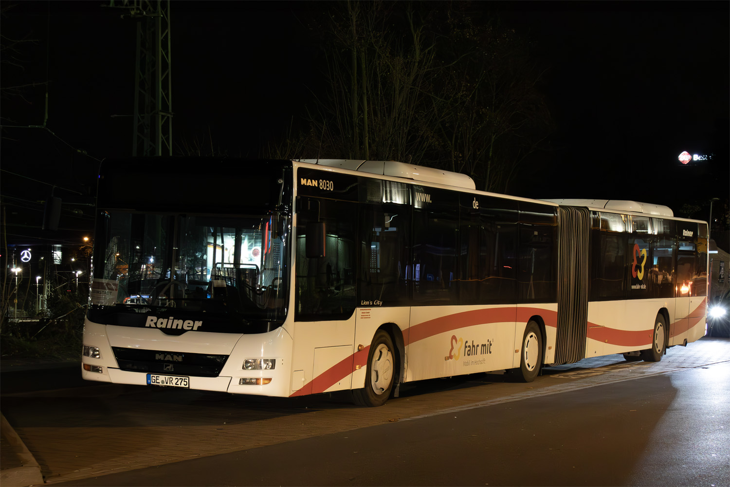 Северный Рейн-Вестфалия, MAN A23 Lion's City G NG313 № GE-VR 275; Гессен — SEV · Main-Neckar-Bahn · Mannheim <> Darmstadt · 02.02.2024 — 26.02.2024