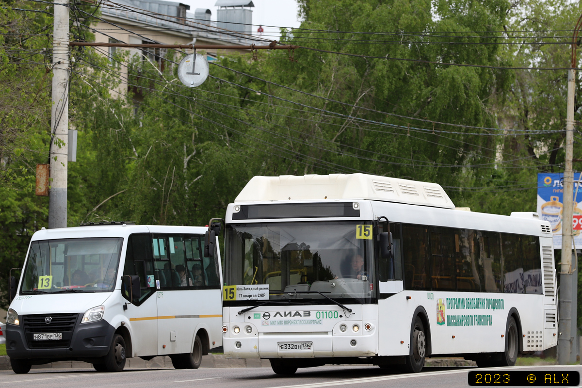 Воронежская область, ЛиАЗ-5292.67 (CNG) № 01100