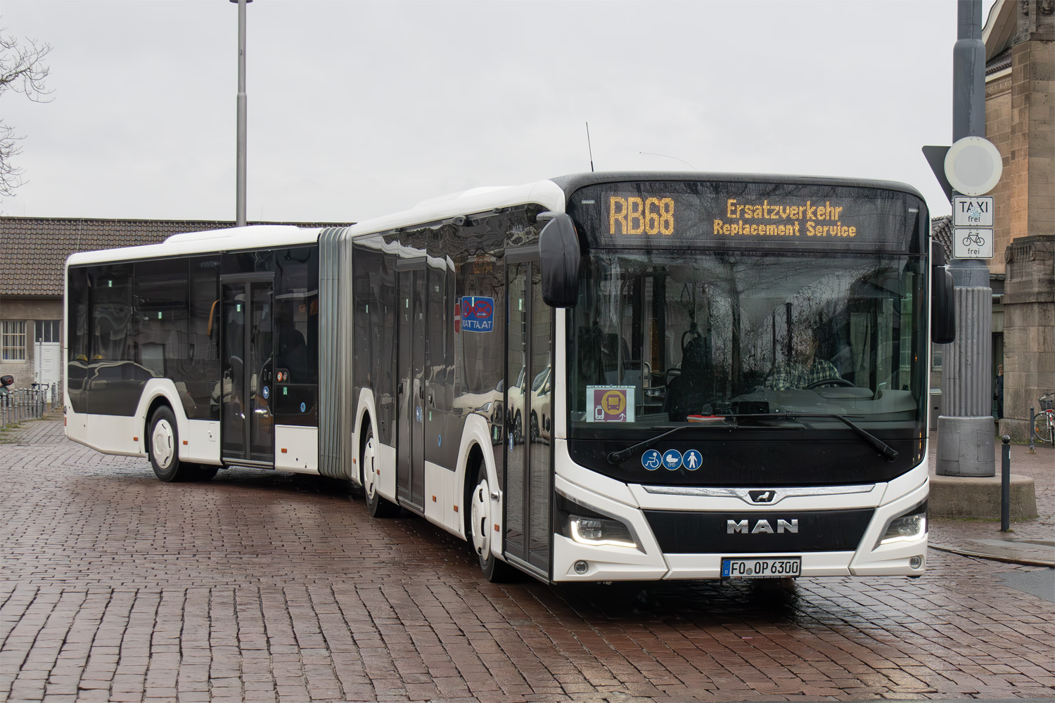 Бавария, MAN 18C Lion's City 18 NG360 EfficientHybrid № FO-OP 6300; Гессен — SEV · Main-Neckar-Bahn · Mannheim <> Darmstadt · 02.02.2024 — 26.02.2024