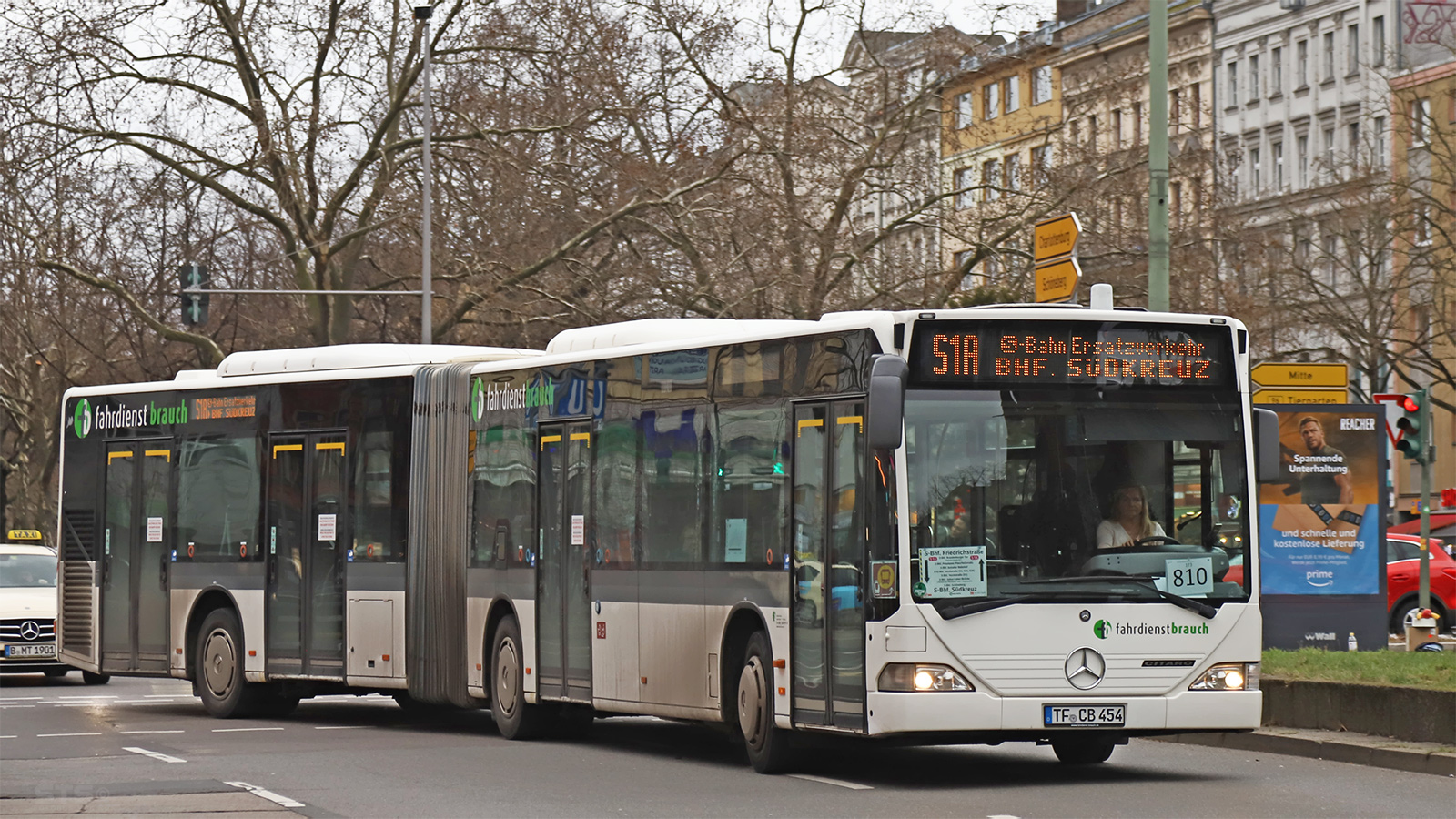 Берлин, Mercedes-Benz O530G Citaro G № TF-CB 454; Берлин — SEV · S1 · Südkreuz <> Gesundbrunnen · 05.01.2024 — 16.02.2024