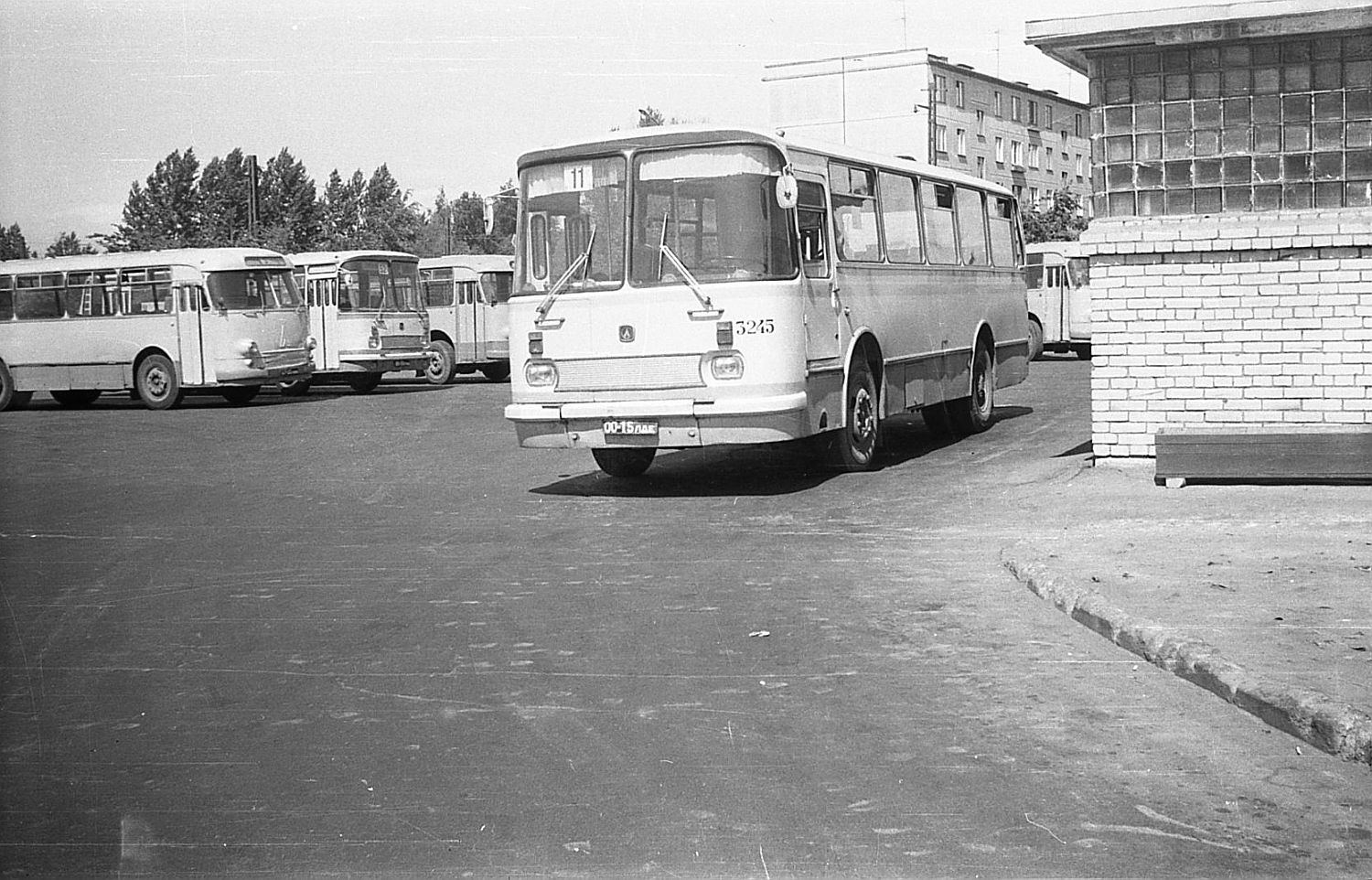 Санкт-Петербург, ЛАЗ-695Н № 3245; Санкт-Петербург — Автобусные станции;  Санкт-Петербург — Старые фотографии — Фото — Автобусный транспорт