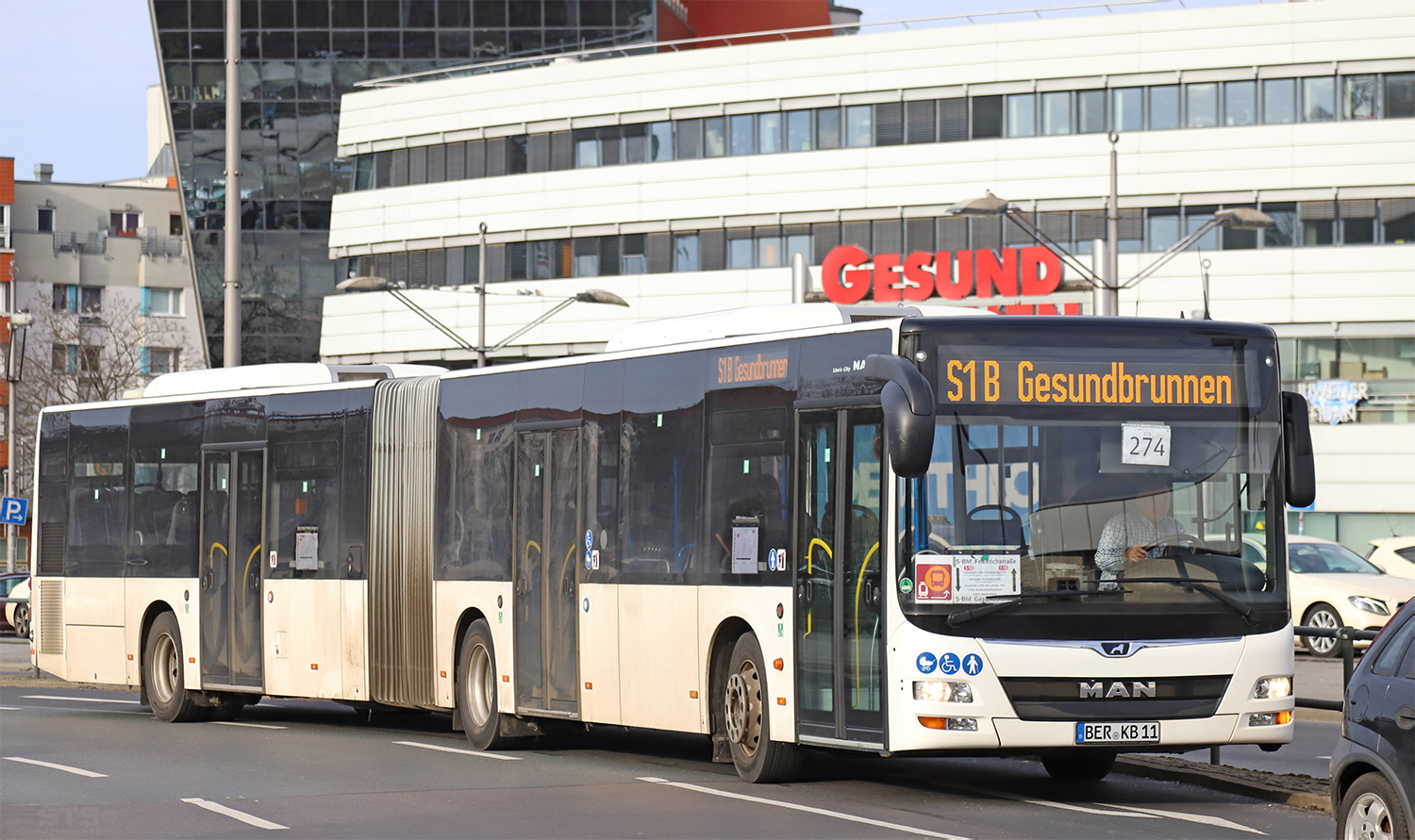 Бранденбург, MAN A23 Lion's City G NG363 № BER-KB 11; Берлин — SEV · S1 · Südkreuz <> Gesundbrunnen · 05.01.2024 — 16.02.2024