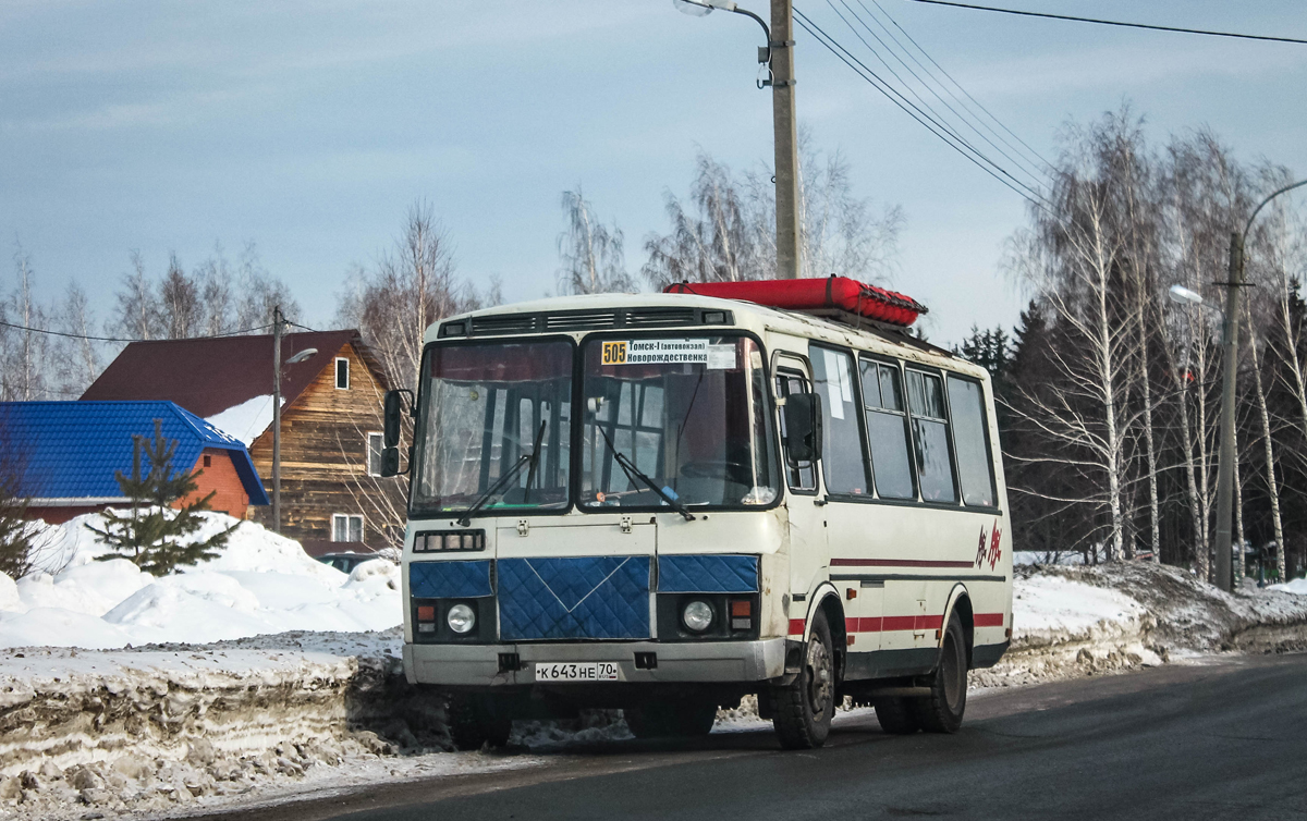 Томская область, ПАЗ-32054 № К 643 НЕ 70