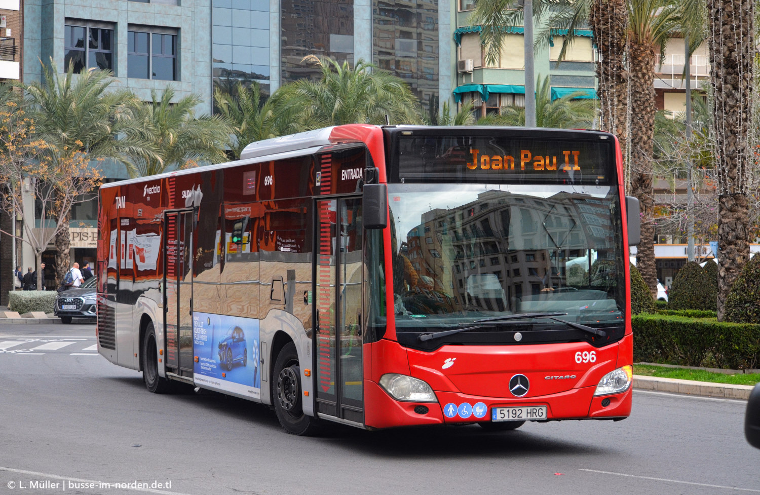 Spanien, Mercedes-Benz Citaro C2 Nr. 696