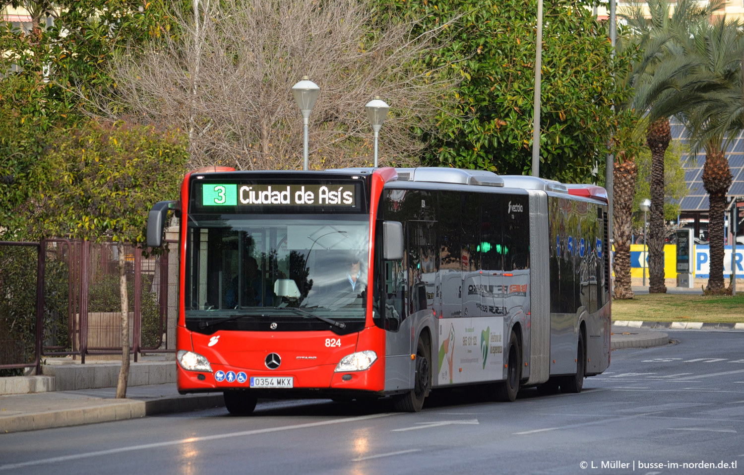 Spanien, Mercedes-Benz Citaro C2 G hybrid Nr. 824