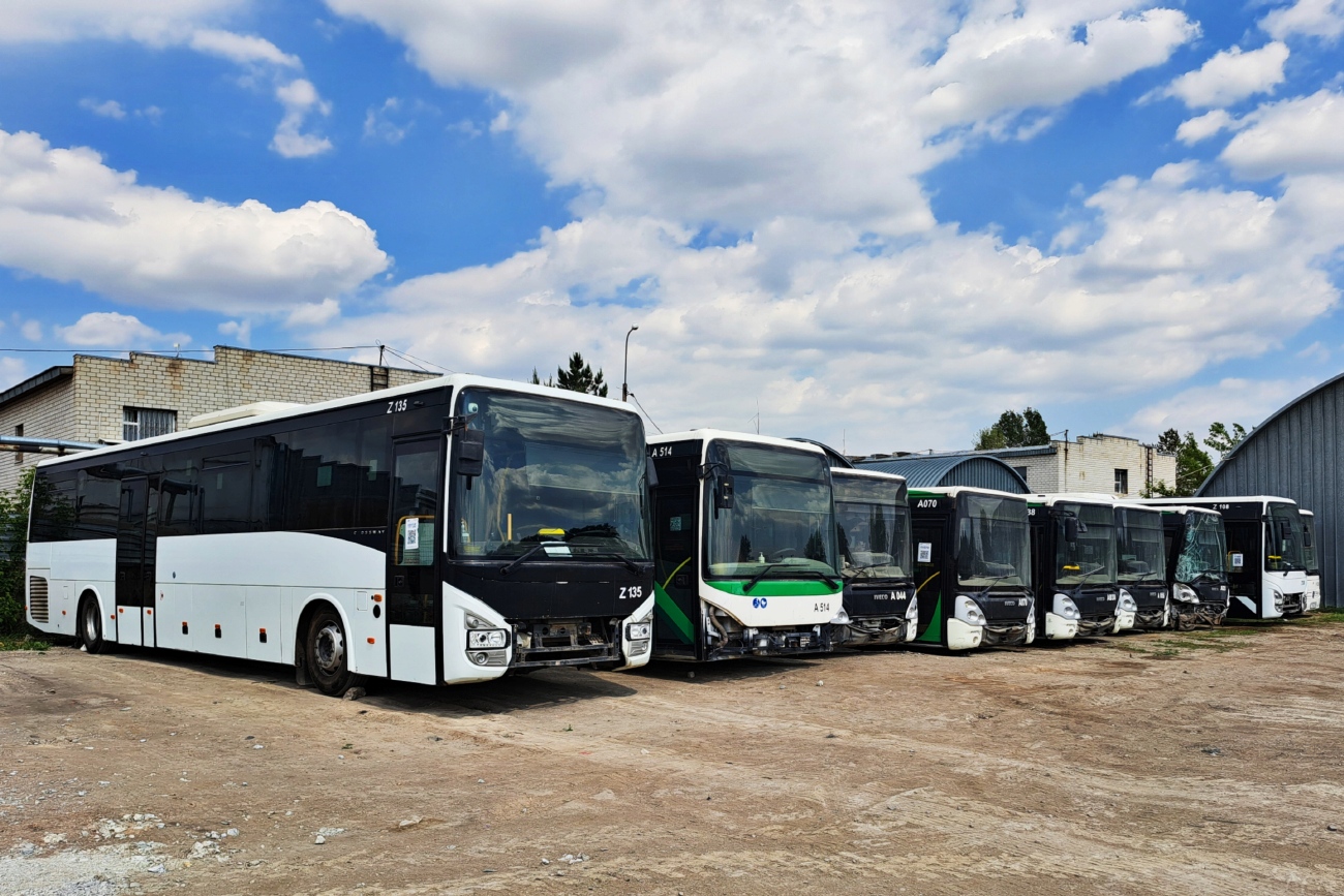 Astana, IVECO Crossway LINE 13M (SaryarkaAvtoProm) № Z135; Astana — Bus depot