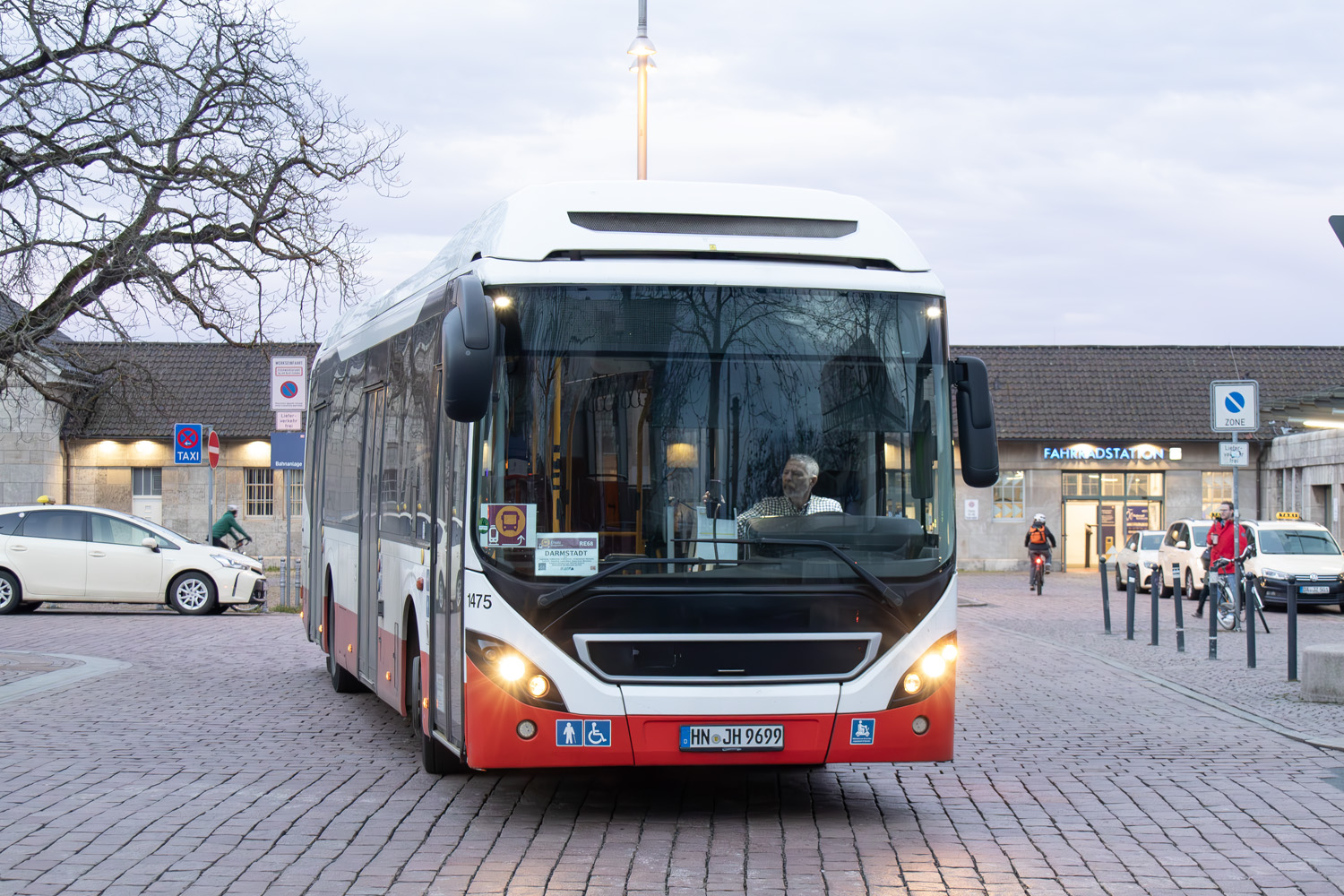 Baden-Württemberg, Volvo 7900 Hybrid Nr. HN-JH 9699; Hesse — SEV · Main-Neckar-Bahn · Mannheim <> Darmstadt · 02.02.2024 — 26.02.2024