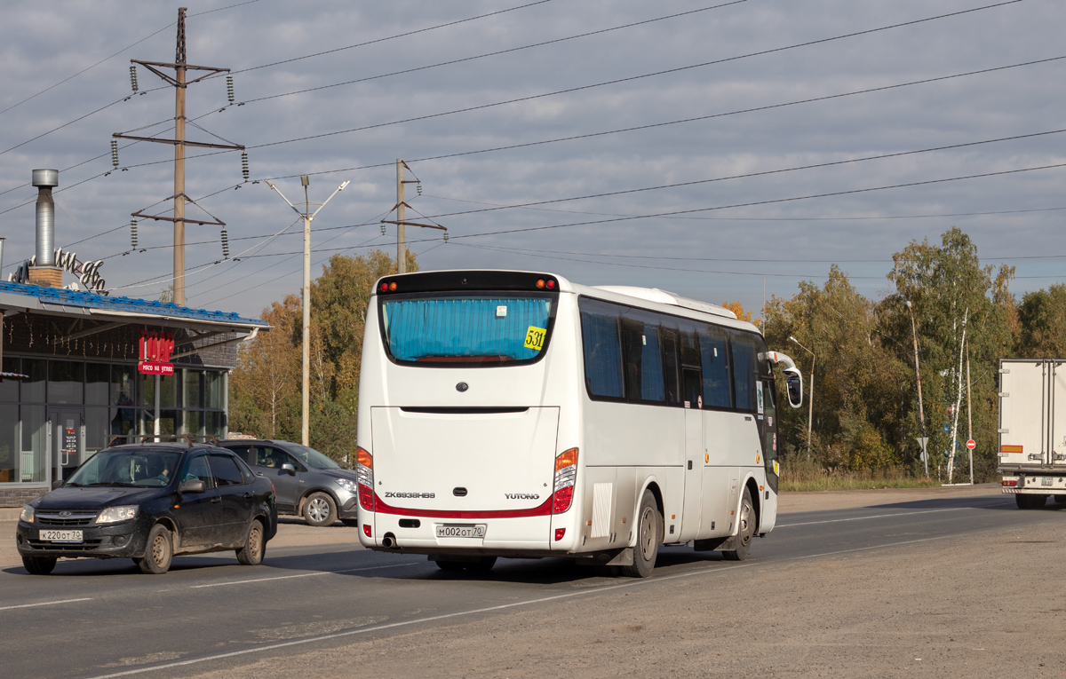 Томская область, Yutong ZK6938HB9 № М 002 ОТ 70