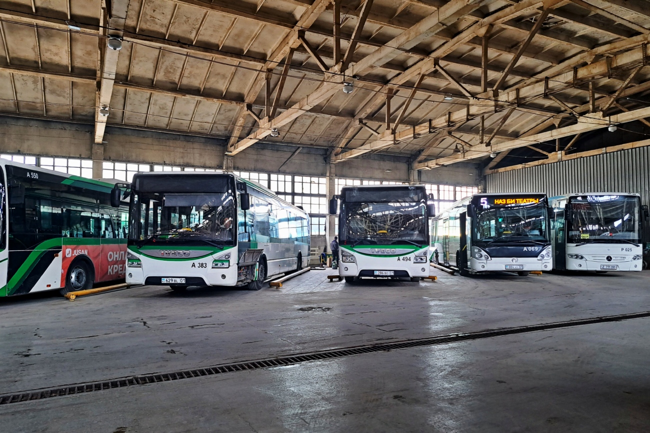 Astana, IVECO Crossway LE 13M (SaryarkaAvtoProm) Nr A550; Astana — Bus depot