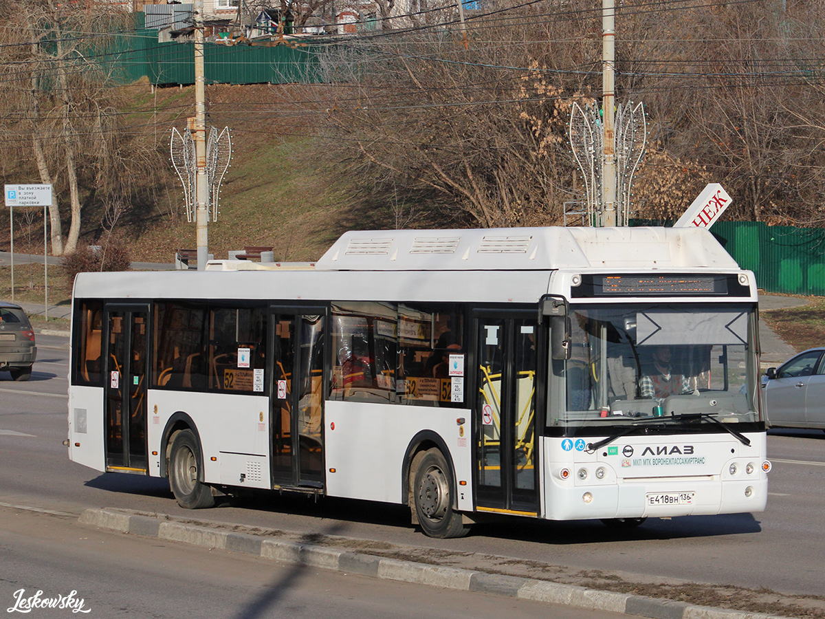 Воронежская область, ЛиАЗ-5292.67 (CNG) № Е 418 ВН 136