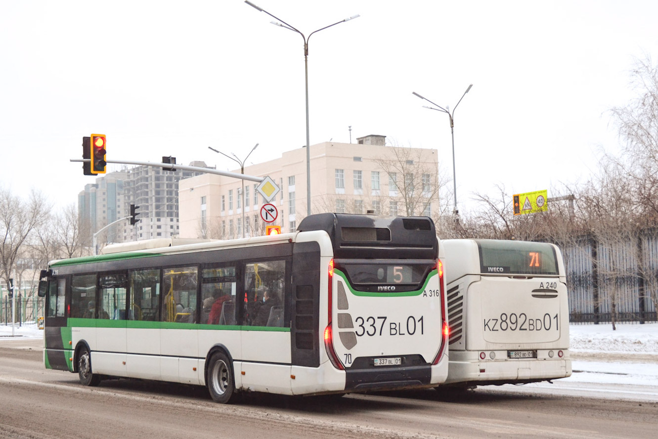 Astana, IVECO Urbanway 12M (SaryarkaAvtoProm) № A316