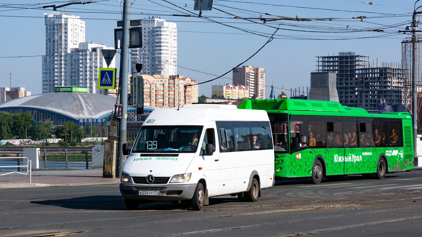 Челябинская область, Луидор-223237 (MB Sprinter Classic) № У 234 ТТ 174; Челябинская область, ЛиАЗ-5292.67 (CNG) № 8101