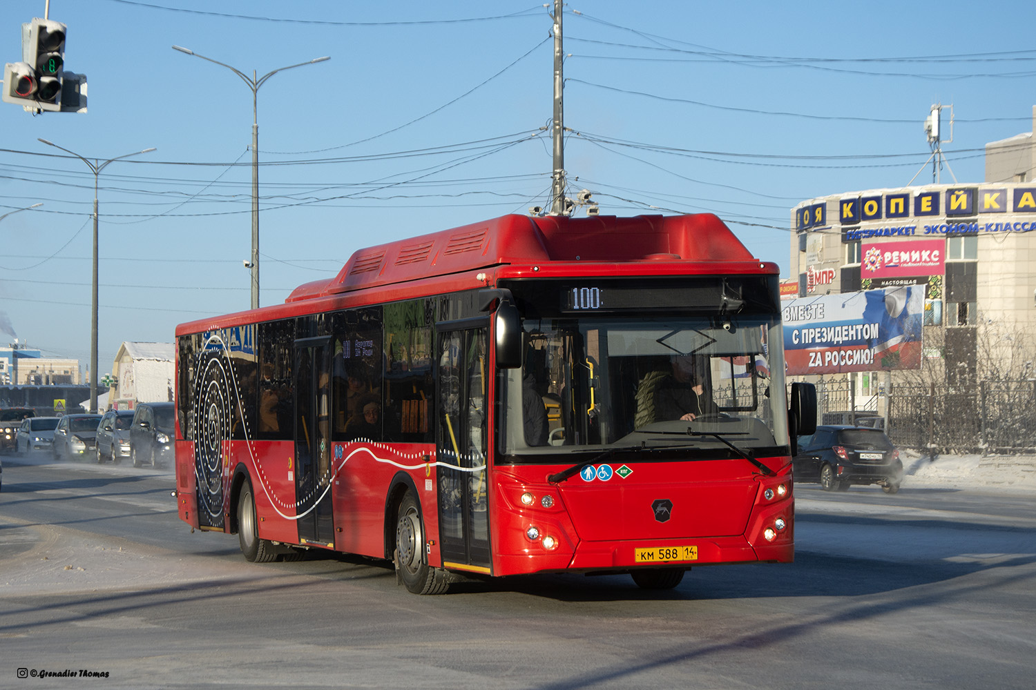 Саха (Якутия), ЛиАЗ-5292.67 (CNG) № КМ 588 14