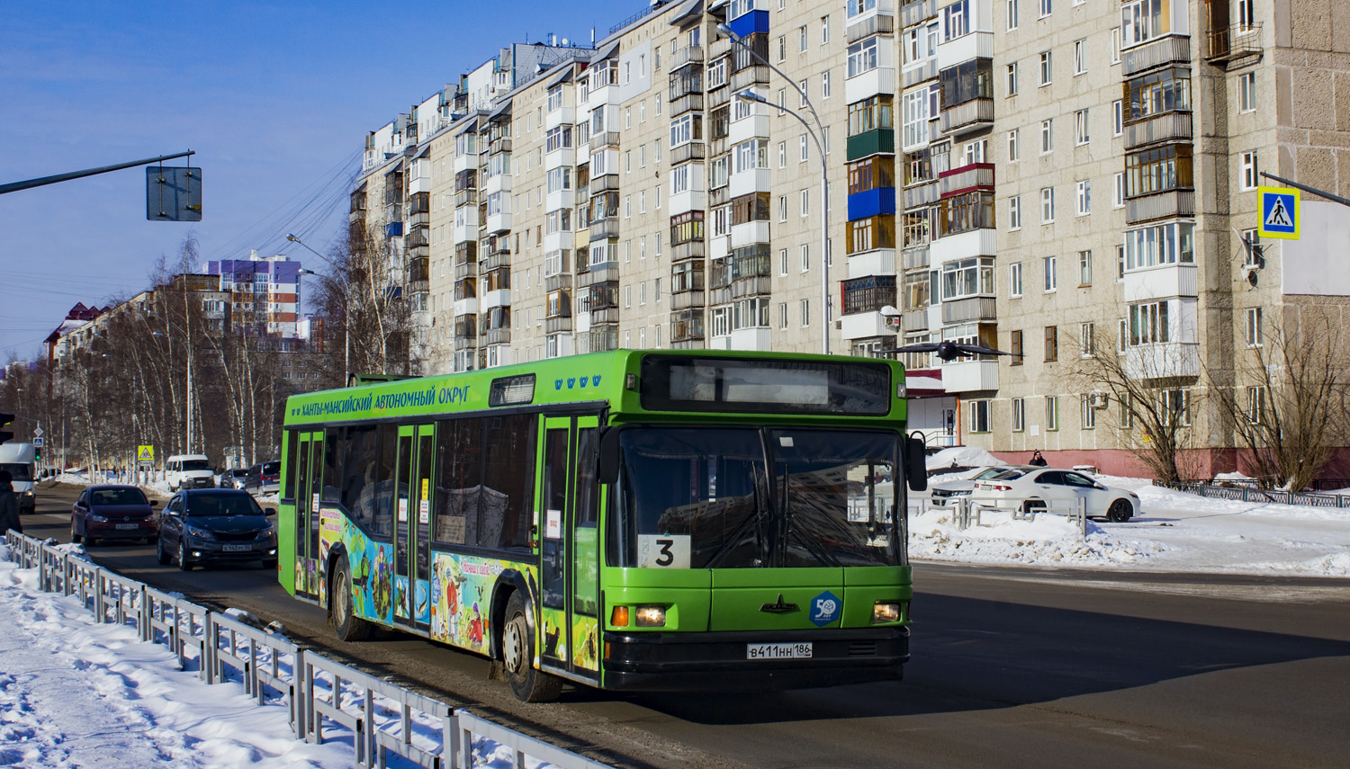 Ханты-Мансийский АО, МАЗ-103.075 № В 411 НН 186