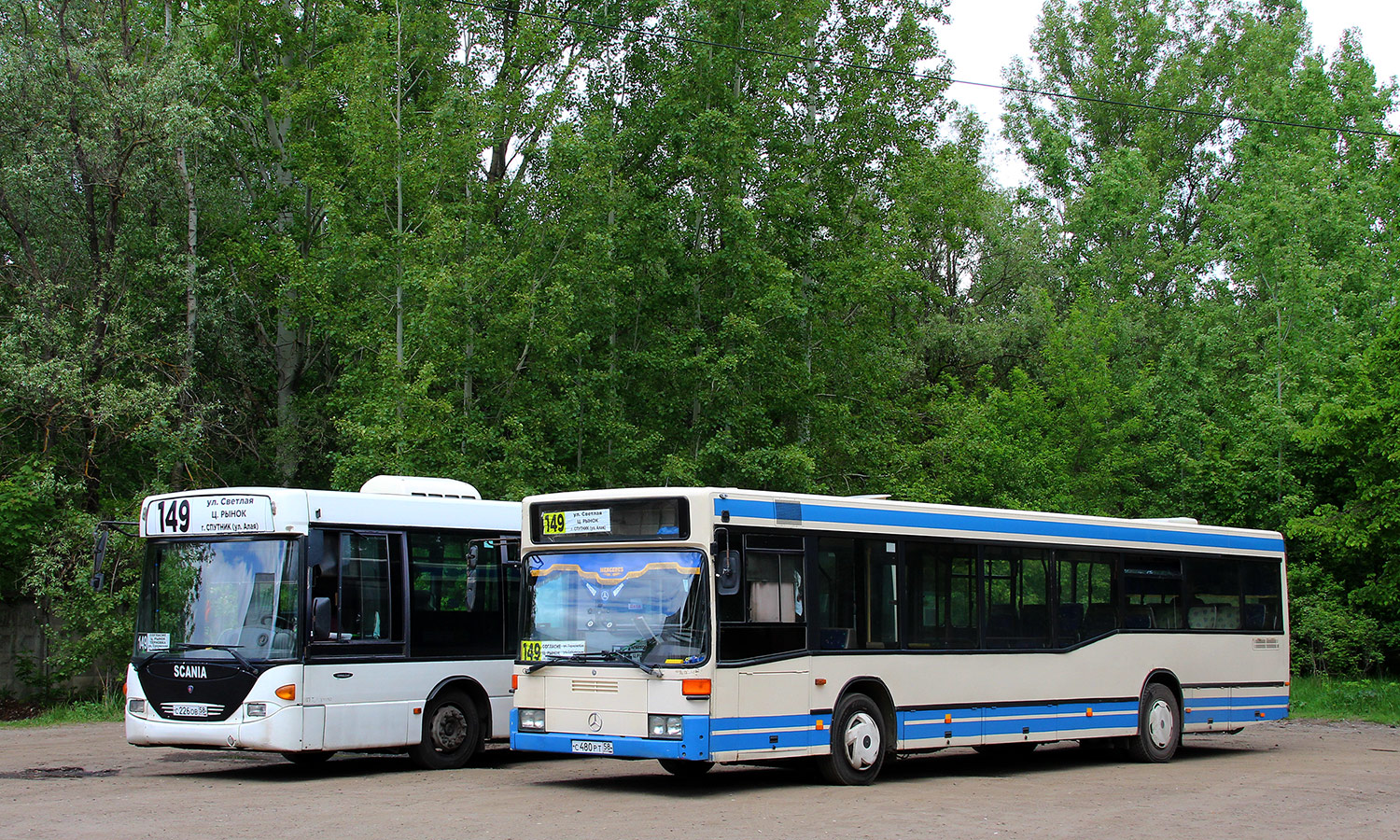Пензенская область, Mercedes-Benz O405N2 № С 480 РТ 58; Пензенская область — Автобусные вокзалы, станции и конечные остановки