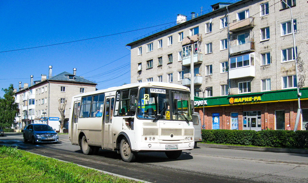 Томская область, ПАЗ-32054 № Е 554 КЕ 70