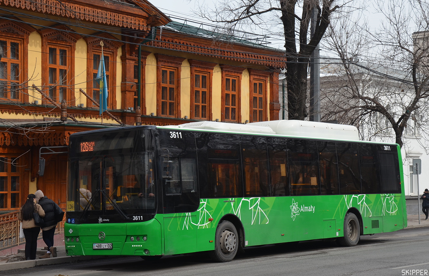 Алматы, Golden Dragon XML6125CN (Hyundai Trans Auto) № 3611 Алматы, Golden Dragon XML6125CN (Hyundai Trans Auto) № 3611