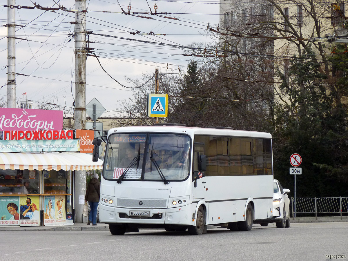 Севастополь, ПАЗ-320414-04 "Вектор" (1-2) № В 803 АХ 92 Севастополь, ПАЗ-320414-04 "Вектор" (1-2) № В 803 АХ 92