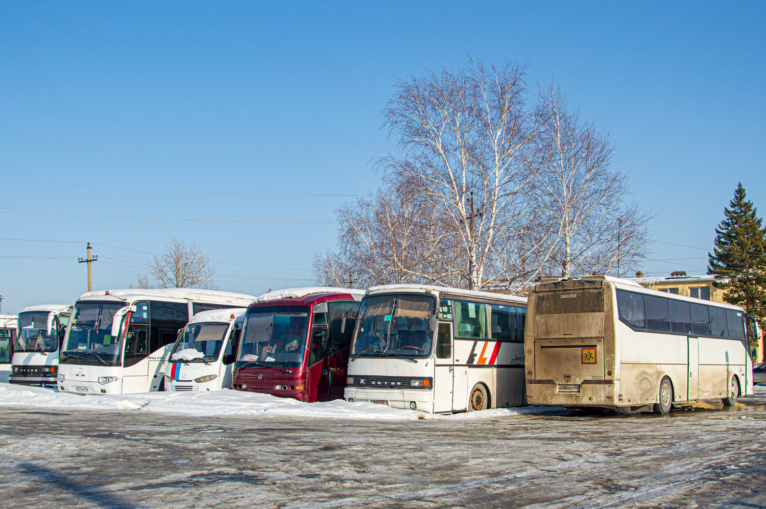 Пензенская вобласць, Setra S213RL № С 843 ВН 58; Пензенская вобласць, Real № Р 968 РВ 58; Пензенская вобласць, Setra S215HD № АУ 193 58; Пензенская вобласць, Bova Futura FHD 12 № Т 191 ЕТ 58; Пензенская вобласць — АТП