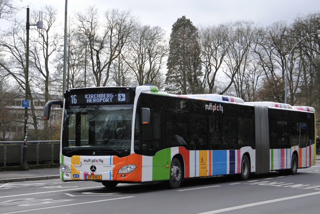 Luxembourg, Mercedes-Benz Citaro C2 G hybrid # 52