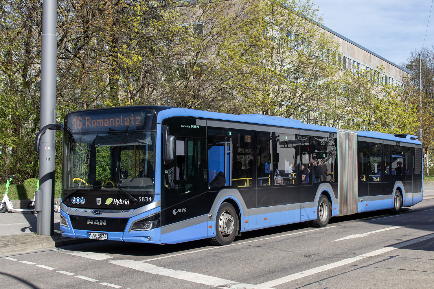 Бавария, MAN 18C Lion's City 18 NG330 EfficientHybrid № 5834